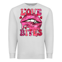 Dove Grey Love bites Valentine's Day Premium Sweatshirt - HowdyJamesFarm
