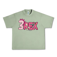 Oil Green pink three rex Urban Heavy Tee - MaliasSmallBusiness