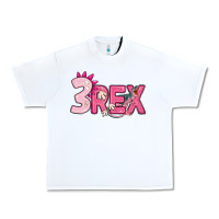 White pink three rex Urban Heavy Tee - MaliasSmallBusiness