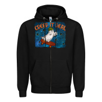 Black Creep It Real Zipper Hoodie - texasbilliewilder