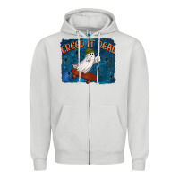 Dove Grey Creep It Real Zipper Hoodie - texasbilliewilder