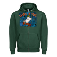 Sports Green Creep It Real Zipper Hoodie - texasbilliewilder