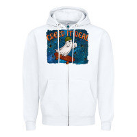 White Creep It Real Zipper Hoodie - texasbilliewilder