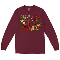 Burgundy Cutest Elf Ever Christmas Long Sleeve Tee - BundleAndBundleShop