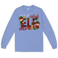 Colony Blue Cutest Elf Ever Christmas Long Sleeve Tee - BundleAndBundleShop