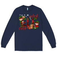 Navy Cutest Elf Ever Christmas Long Sleeve Tee - BundleAndBundleShop