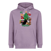 Lavender ho ho ho meow Heavyweight Hoodie - CowGirlArtShop