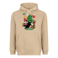 Ho Ho Ho Meow Heavyweight Hoodie | Teevron