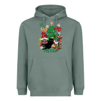 Sage ho ho ho meow Heavyweight Hoodie - CowGirlArtShop