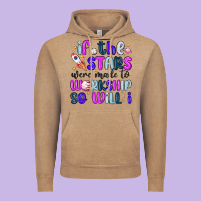 If The Stars Were Made To Worship So Will I Vintage Hoodie Designed By Maliassmallbusiness