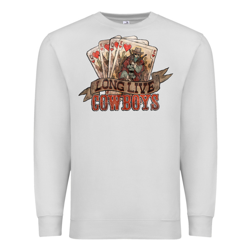 Long Live Cowboys Cards Premium Sweatshirt by HowdyJamesFarm | Teevron