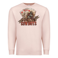 Pale Pink Long live cowboys cards Premium Sweatshirt - HowdyJamesFarm