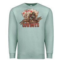 Seafoam Long live cowboys cards Premium Sweatshirt - HowdyJamesFarm