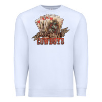 White Long live cowboys cards Premium Sweatshirt - HowdyJamesFarm