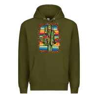 Army Green Christmas cactus Premium Hoodie - JahusDesignShop