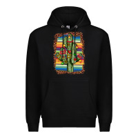 Black Christmas cactus Premium Hoodie - JahusDesignShop