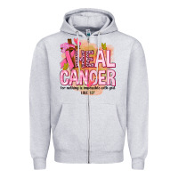 Heather Grey heal cancer for nothing is impossible with god Zipper Hoodie - NancyCooperArtShop