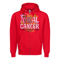 Red heal cancer for nothing is impossible with god Zipper Hoodie - NancyCooperArtShop