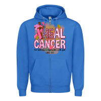 True Royal heal cancer for nothing is impossible with god Zipper Hoodie - NancyCooperArtShop