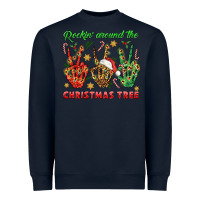 Navy Rockin' Around The Christmas Tree Heavyweight Sweatshirt - BundleAndBundleShop
