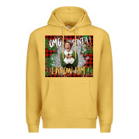 Antique Gold omg santa i know him elf Premium Hoodie - CowGirlArtShop