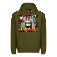 Army Green omg santa i know him elf Premium Hoodie - CowGirlArtShop