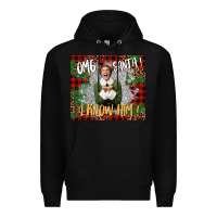 Black omg santa i know him elf Premium Hoodie - CowGirlArtShop