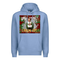 Colony Blue omg santa i know him elf Premium Hoodie - CowGirlArtShop
