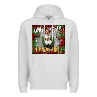 Dove Grey omg santa i know him elf Premium Hoodie - CowGirlArtShop