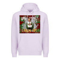 Lilac omg santa i know him elf Premium Hoodie - CowGirlArtShop