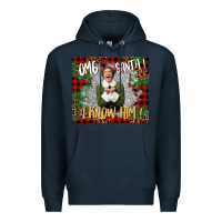 Navy omg santa i know him elf Premium Hoodie - CowGirlArtShop