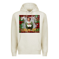 Oatmeal Heather omg santa i know him elf Premium Hoodie - CowGirlArtShop