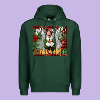 Omg Santa I Know Him Elf Premium Hoodie Designed By Cowgirlartshop