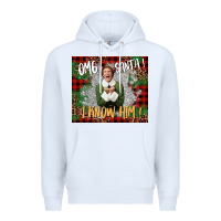 White omg santa i know him elf Premium Hoodie - CowGirlArtShop