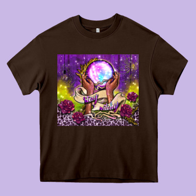 Stay Witchy Tumbler Heavy Core Tee Designed By Bundleandbundleshop