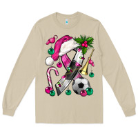 Mushroom Pink Christmas Breast Cancer Ribbon Soccer Long Sleeve Tee - BundleAndBundleShop