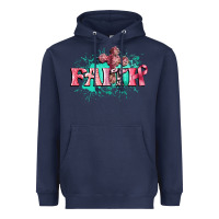 Navy faith breast cancer Heavyweight Hoodie - CowGirlArtShop