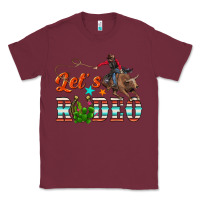 Burgundy lets rodeo Classic Tee - NancyCooperArtShop