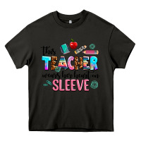 Asphalt this teacher wears her heart on sleeve Heavy Core Tee - AdoDesignShop