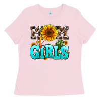 Bubblegum Pink mom of girls Ladies Tee - AdoDesignShop