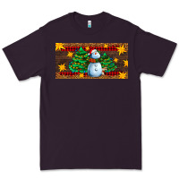 Plum christmas tree with snowman Premium Tee - AdoDesignShop