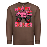 Chestnut Heart crusher pink monster truck Valentine's Day Premium Sweatshirt - HowdyJamesFarm