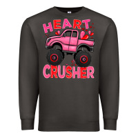 Smoke Heart crusher pink monster truck Valentine's Day Premium Sweatshirt - HowdyJamesFarm