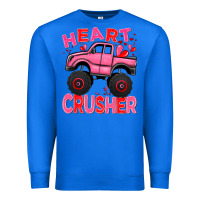 True Royal Heart crusher pink monster truck Valentine's Day Premium Sweatshirt - HowdyJamesFarm