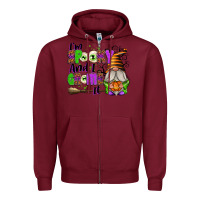 Burgundy I'm Spooky and I Gnome It Zipper Hoodie - texasbilliewilder