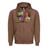 Chestnut I'm Spooky and I Gnome It Zipper Hoodie - texasbilliewilder