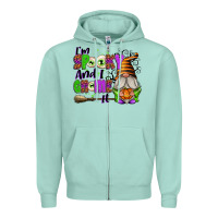 Seafoam I'm Spooky and I Gnome It Zipper Hoodie - texasbilliewilder