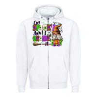 White I'm Spooky and I Gnome It Zipper Hoodie - texasbilliewilder