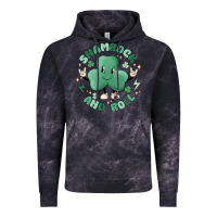 Cloud Black shamrock and roll Vintage Hoodie - MaliasSmallBusiness