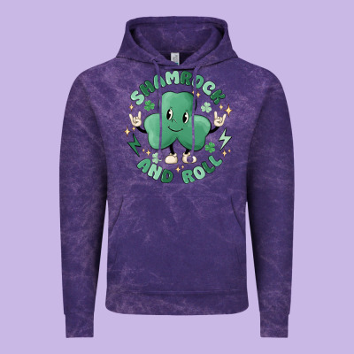 Shamrock And Roll Vintage Hoodie Designed By Maliassmallbusiness